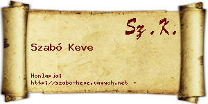 Szabó Keve névjegykártya